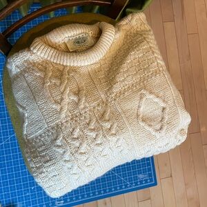 100% Irish wool Cream Sweater